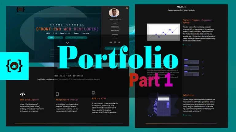 Make a Creative Portfolio Website Design in HTML 5 CSS 3 JS